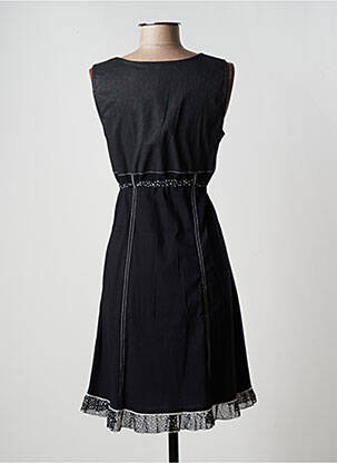 Robe mi-longue sans manche sans manche noir SARAH LUNA femme