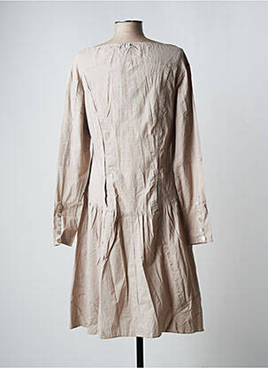 Robe mi-longue manches longues manches longues gris AKELA KEY femme
