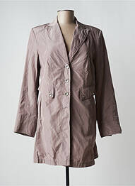 Imperméable manches longues sans capuche marron #144894 femme