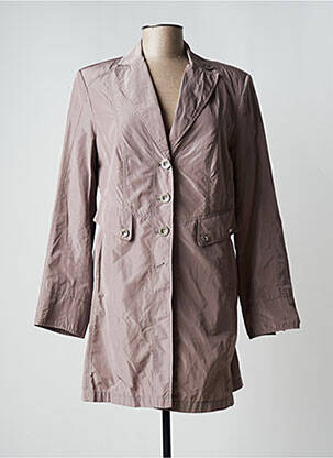 Imperméable manches longues sans capuche marron #144894 femme