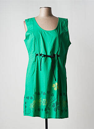 Robe courte vert PRINCESSE NOMADE pour femme