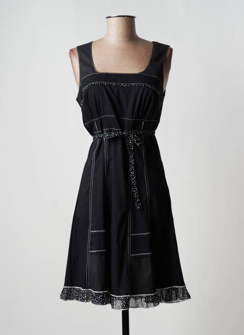 Robe mi-longue sans manche sans manche noir SARAH LUNA femme
