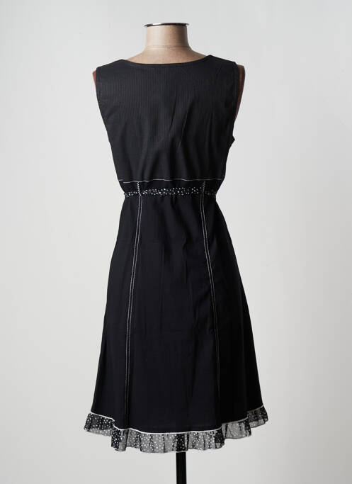 Robe mi-longue sans manche sans manche noir SARAH LUNA femme