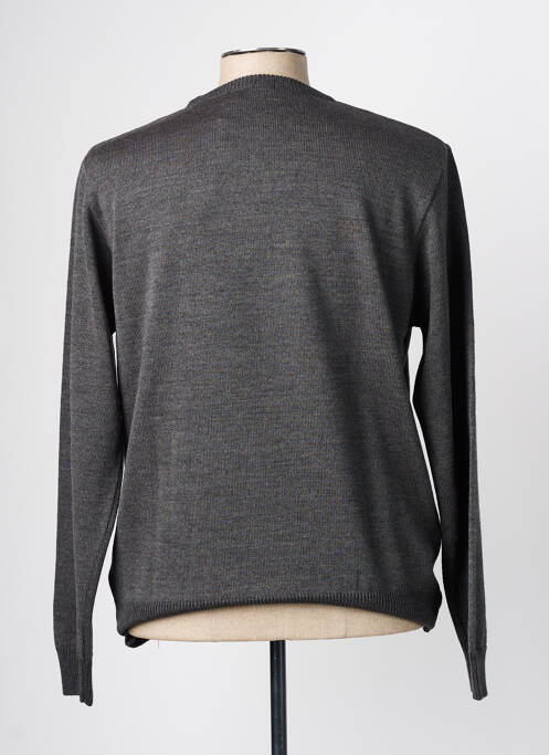 Pull tissage chiné manches longues gris MONTECHIARO homme