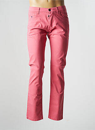 Pantalon droit stretch taille normale rose LCDN femme
