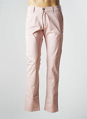 Pantalon chino tissage popeline taille normale rose LCDN femme