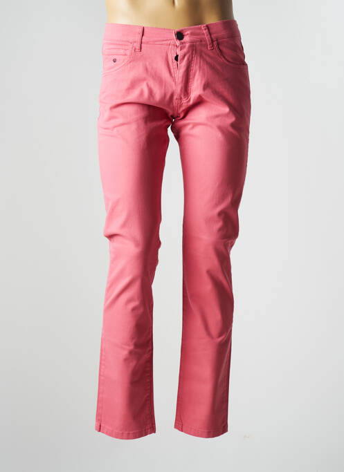 Pantalon droit stretch taille normale rose LCDN femme