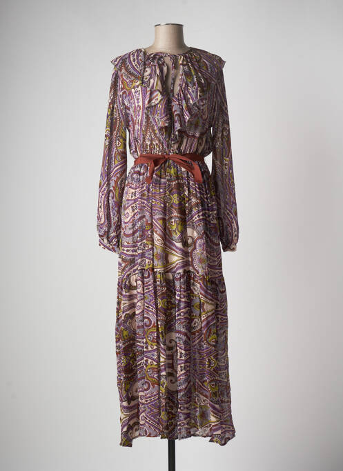 Robe longue violet DIXIE pour femme