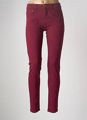 Pantalon slim stretch taille normale violet KALISSON femme