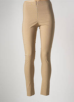 Pantalon slim stretch taille normale beige LAUREN VIDAL femme