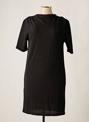 Robe courte fermeture zippée au dos manches courtes noir TEDDY SMITH femme