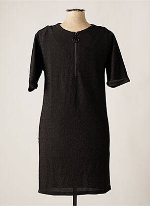 Robe courte fermeture zippée au dos manches courtes noir TEDDY SMITH femme
