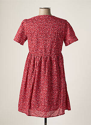 Robe courte coupe évasée manches courtes rouge TEDDY SMITH femme