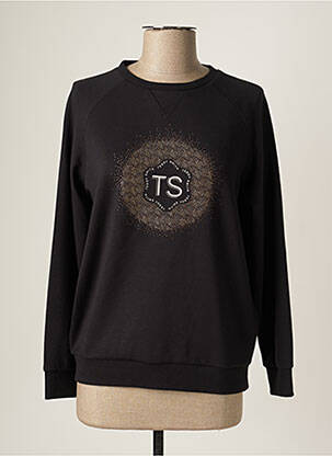 Sweat-shirt stretch manches longues noir TEDDY SMITH femme