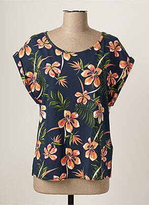 Top tissage jersey manches courtes bleu ROXY femme