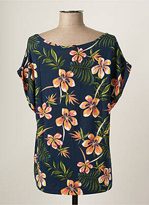 Top tissage jersey manches courtes bleu ROXY femme