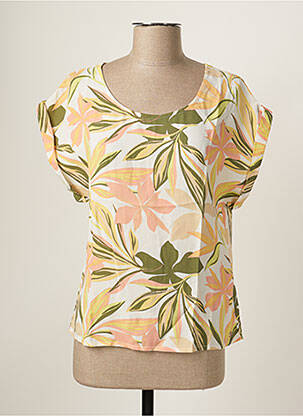 Blouse tissage popeline manches courtes jaune ROXY femme