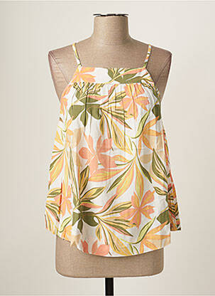 Top col carré sans manche jaune ROXY femme