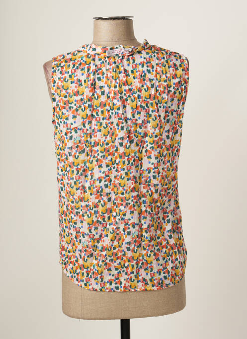 Top jaune LA CIBLE ROUGE pour femme