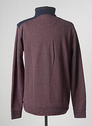 Sweat-shirt col camionneur manches longues rouge BANDE ORIGINALE homme