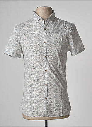 Chemise manches courtes imprimé fantaisie blanc TEDDY SMITH homme