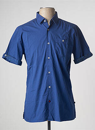 Chemise manches courtes bleu LA CIBLE ROUGE pour homme
