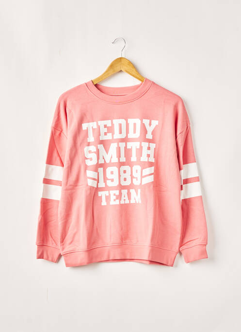 Sweat-shirt rose TEDDY SMITH pour fille
