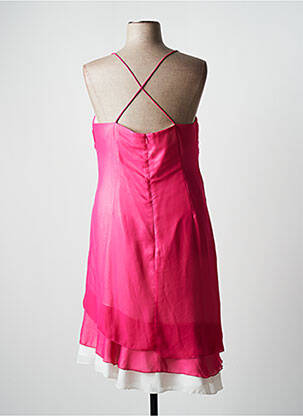 Robe mi-longue sans manche sans manche rose CREATIF PARIS femme