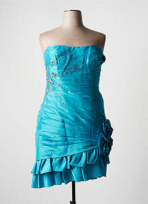 Robe mi-longue sans manche sans manche bleu ELLEBELINE femme
