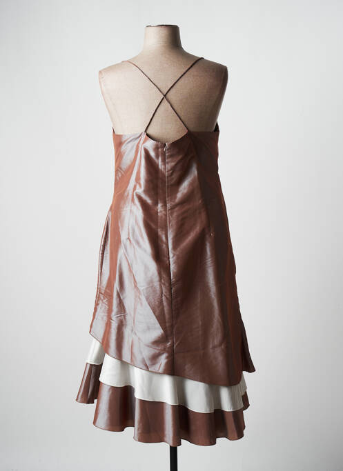Robe mi-longue marron CREATIF PARIS pour femme