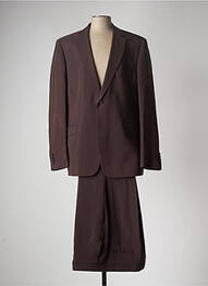 Costume de cérémonie fermeture zippée sous rabat avec crochet marron BARBERINI homme