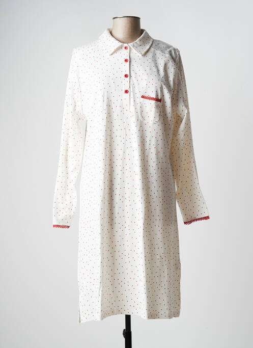 Chemise de nuit blanc CANAT pour femme