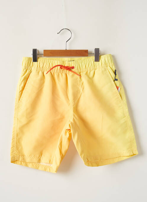 Short de bain effet matière satinée jaune TIFFOSI garcon