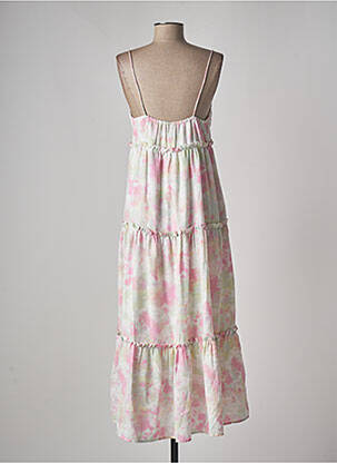 Robe longue coupe évasée fines bretelles rose TIFFOSI femme