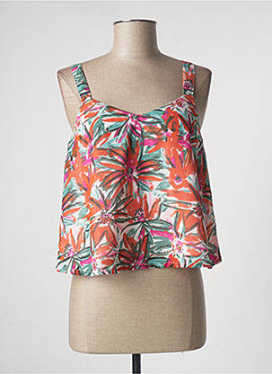 Top coupe fluide fines bretelles orange TIFFOSI femme