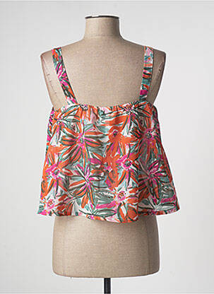 Top coupe fluide fines bretelles orange TIFFOSI femme