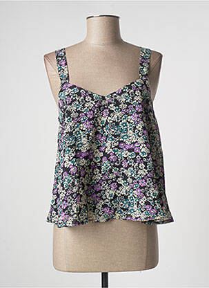 Top coupe fluide sans manche noir TIFFOSI femme