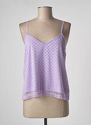 Top stretch fines bretelles violet TIFFOSI femme