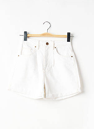 Short fermeture zippée sous rabat boutonné taille haute blanc TIFFOSI femme