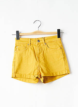 Short fermeture zippée sous rabat boutonné taille haute jaune TIFFOSI femme
