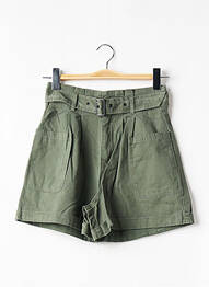 Short taille à pinces taille haute vert TIFFOSI femme