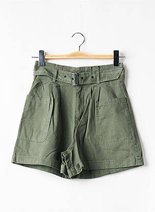Short taille à pinces taille haute vert TIFFOSI femme