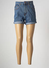Short fermeture zippée sous rabat boutonné taille haute bleu TIFFOSI femme