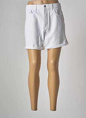 Short fermeture zippée sous rabat boutonné taille haute blanc TIFFOSI femme