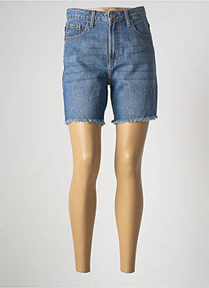 Short fermeture zippée sous rabat boutonné taille haute bleu TIFFOSI femme
