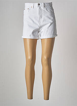 Short fermeture zippée sous rabat boutonné taille haute blanc TIFFOSI femme