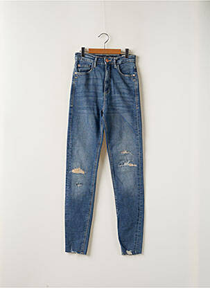 Jeans skinny effet usé délavé taille haute bleu TIFFOSI femme