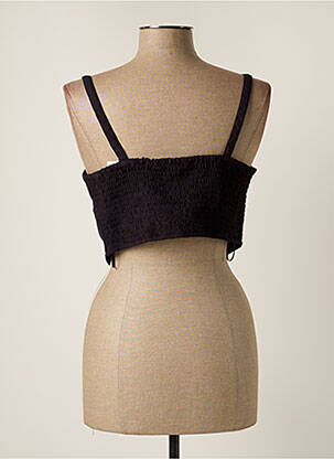 Top tissage crêpe fines bretelles noir TIFFOSI femme