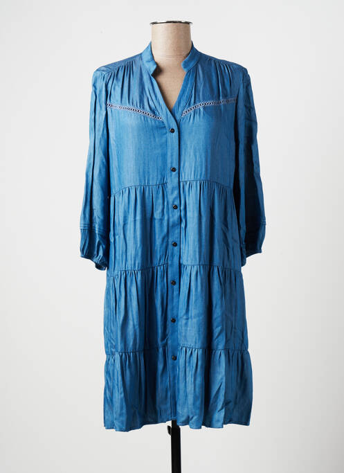 Robe mi-longue bleu JULIE GUERLANDE pour femme