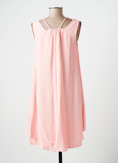 Robe mi-longue rose PAUSE CAFE pour femme